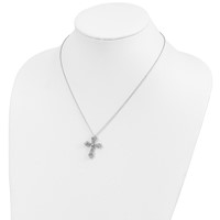 Sentimental Expressions Sterling Silver Rhodium-plated CZ I Still Believe Necklace, 18" view 5