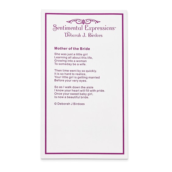 Sentimental Expressions Sterling Silver Rhodium-plated CZ Antiqued Mother Of the Bride 18in. Necklace