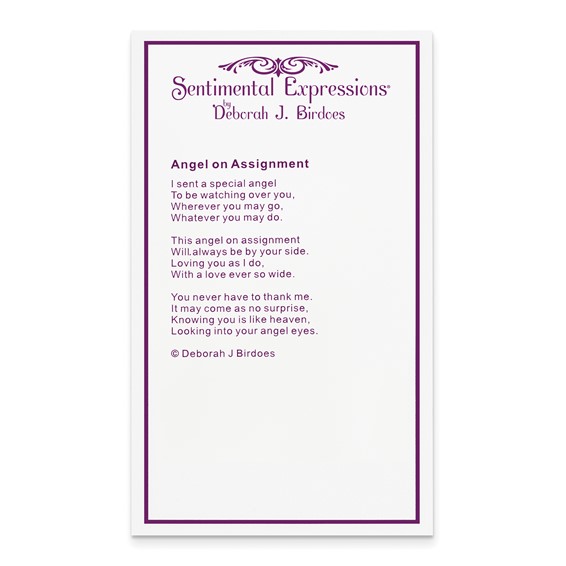 Sentimental Expressions Sterling Silver Rhodium-plated CZ Angels On Assignment 18in. Necklace