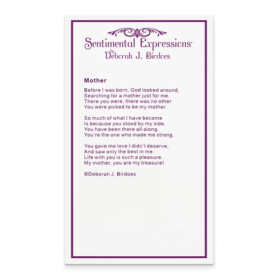 Sentimental Expressions Sterling Silver Rhodium-plated Antiqued Mother 18in. Necklace