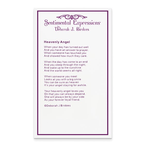 Sentimental Expressions Sterling Silver Rhodium-plated CZ Antiqued Angel, Heavenly Angel 18 Inch Necklace