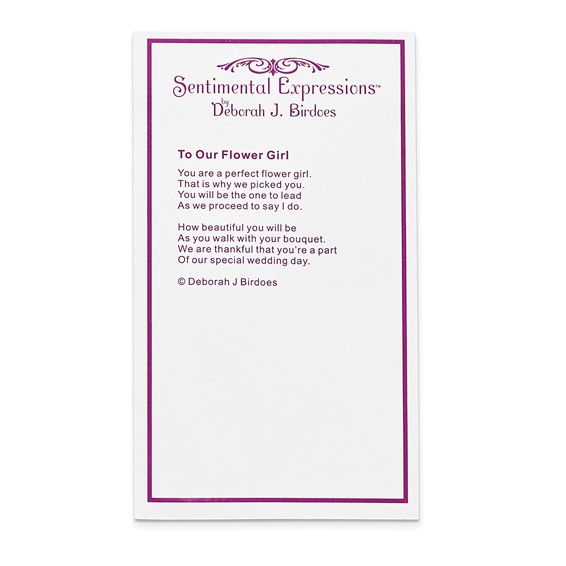 Sentimental Expressions Sterling Silver Rhodium-plated CZ Antiqued Flower Girl 6in. Bracelet