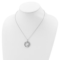 Sentimental Expressions Sterling Silver Rhodium-plated CZ Antiqued Once in a Lifetime Necklace, 18" view 5