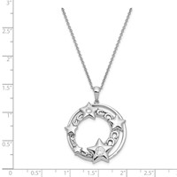 Sentimental Expressions Sterling Silver Rhodium-plated CZ Antiqued Once in a Lifetime Necklace, 18" view 4