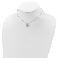 Sentimental Expressions Sterling Silver Rhodium-plated CZ Sparkle and Shine Necklace with 2in Ext - 14in view 5