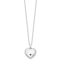 Sentimental Expressions Sterling Silver Rhodium-plated Antiqued Gold-tone Accent Until We Meet Again Heart Ash Holder Necklace, 18" view 3