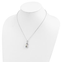 Sentimental Expressions Sterling Silver Rhodium-plated Gold-tone Heart Accent Infinite Love Ash Holder 18 Inch Necklace view 5