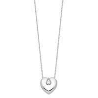 Sentimental Expressions Sterling Silver Rhodium-plated CZ Missing You Ash Holder Necklace, 18" view 2