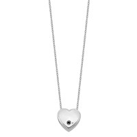 Sentimental Expressions Sterling Silver Rhodium-plated CZ Missing You Ash Holder Necklace, 18" view 3