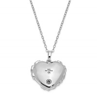 Sentimental Expressions Sterling Silver CZ Bandaged Heart Ash Holder Necklace, 18" view 3