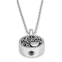 Sentimental Expressions Sterling Silver Antiqued in My Heart Ash Holder Necklace, 18" view 5