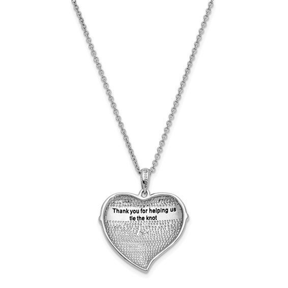 Sentimental Expressions Sterling Silver Rhodium-plated Antiqued Tie The Knot 18in. Necklace
