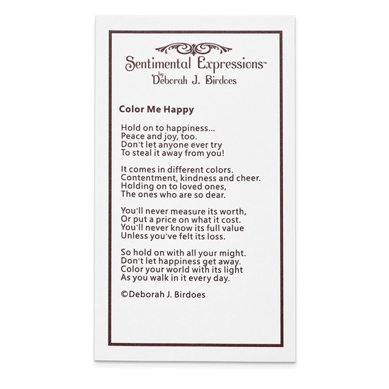 Sentimental Expressions Sterling Silver Rhodium-plated Multi-color CZ Color Me Happy Square 18in Necklace