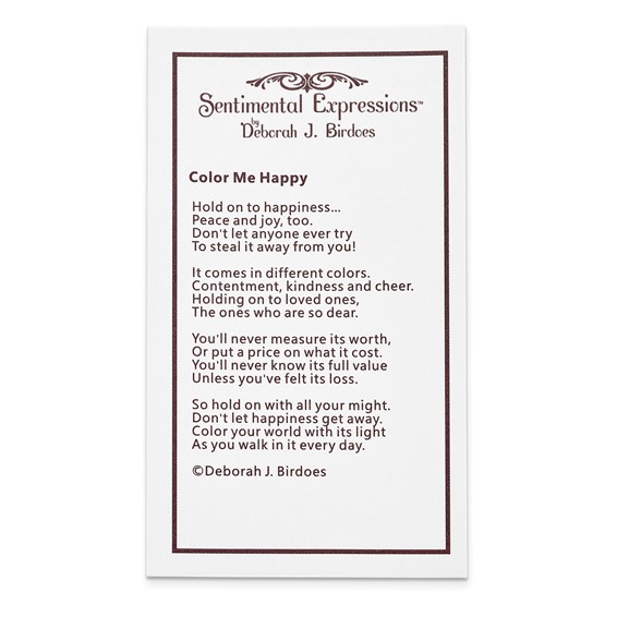 Sentimental Expressions Sterling Silver Rhodium-plated Multi-color CZ Color Me Happy Circle 18in Necklace