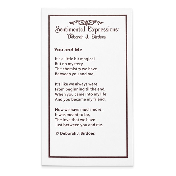 Sentimental Expressions Sterling Silver Rhodium-plated CZ You and Me Heart 18in Necklace