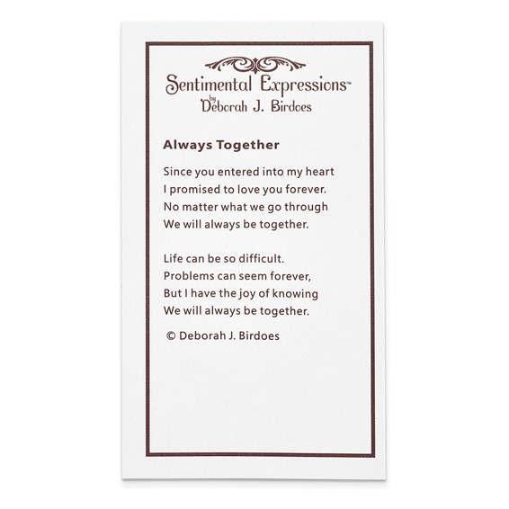 Sentimental Expressions Sterling Silver Gold-tone Always Together 18in Necklace