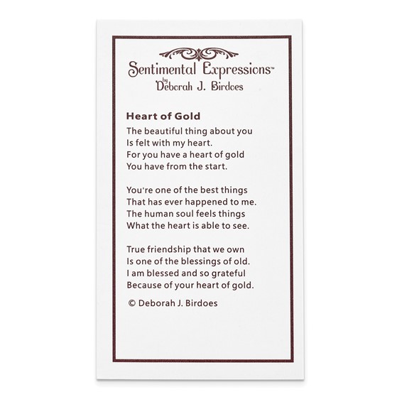 Sentimental Expressions Sterling Silver Gold-tone CZ Heart of Gold 18in Necklace