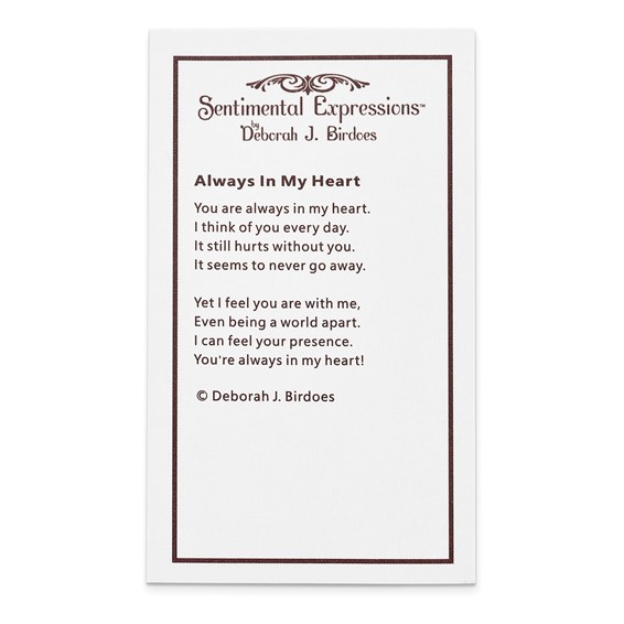 Sentimental Expressions Sterling Silver Rhodium-plated Jul CZ Always in my Heart Birthstone 18in Necklace