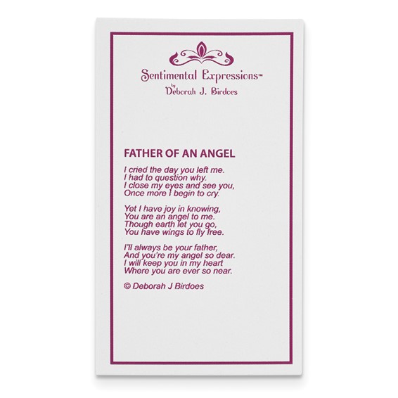 Sentimental Expressions Sterling Silver Rhodium-plated Antiqued Father of an Angel Ash Holder 18 Inch Necklace