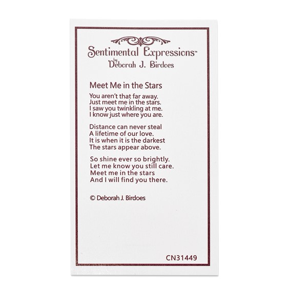 Sentimental Expressions Sterling Silver Rhodium-plated Antiqued Meet Me in the Stars 18 Inch Necklace