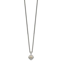 Shey Couture Sterling Silver Necklace with 14K Accent Diamond - 18in view 2