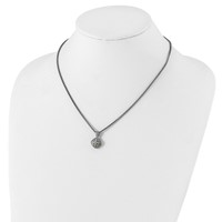 Shey Couture Sterling Silver Necklace with 14K Accent Diamond - 18in view 4