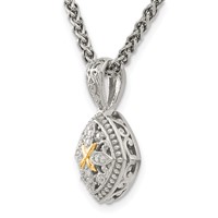 Shey Couture Sterling Silver Necklace with 14K Accent Diamond - 18in view 5