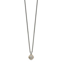 Shey Couture Sterling Silver Necklace with 14K Accent Diamond, 18" view 2