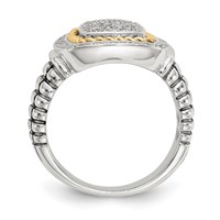 Shey Couture Sterling Silver Ring with 14K Accent Diamond view 2