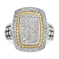 Shey Couture Sterling Silver Ring with 14K Accent Diamond view 5