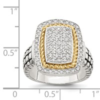 Shey Couture Sterling Silver Ring with 14K Accent Diamond view 4