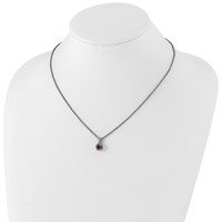 Shey Couture Sterling Silver Necklace with 14K Accent Antiqued Cushion Amethyst, 18" view 4