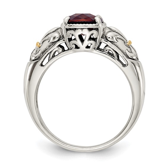 Sterling Silver with 14K Accent Gemstone Rings