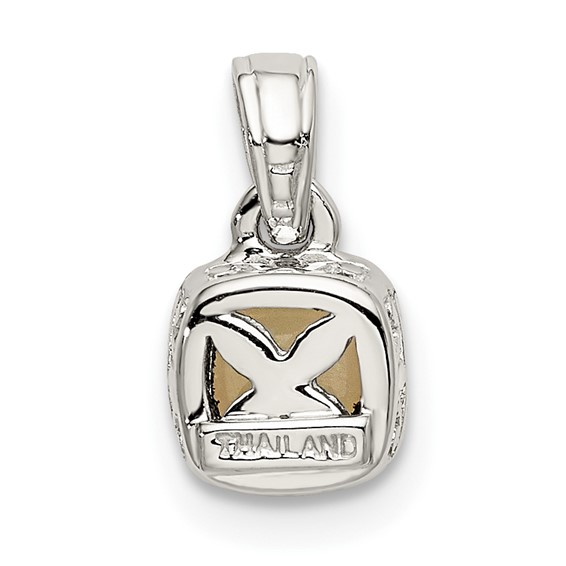 Sterling Silver w/ 14K Accent Gemstone Pendants