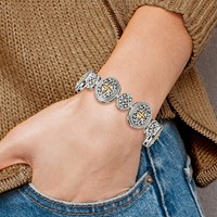 Shey Couture Sterling Silver Bracelet with 14K Accent Antiqued Toggle - 8in view 5