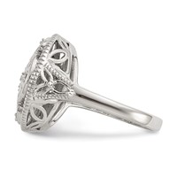 Shey Couture Sterling Silver Rhodium-plated Ring with 14K Accent Diamond Vintage view 3