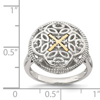 Shey Couture Sterling Silver Rhodium-plated Ring with 14K Accent Diamond Vintage view 4