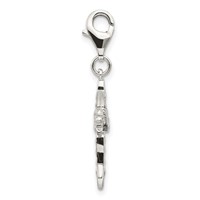 Shey Couture Sterling Silver Charm with 14K Accent Antiqued 3-D Antiqued Cross with Lobster Clasp view 2