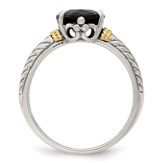 Sterling Silver with 14k Gemstone Ring                               