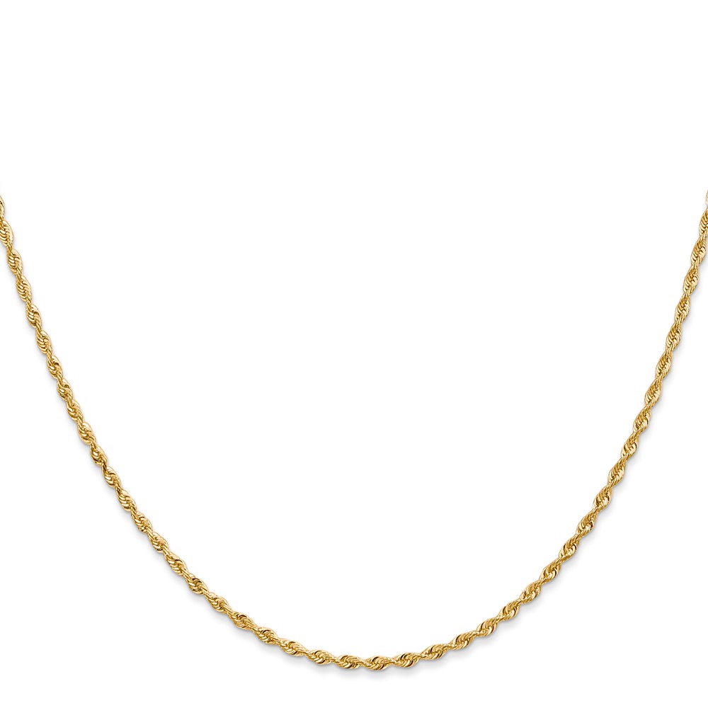 14K 16 Inch 1.85mm Diamond-cut Quadruple Rope Lobster Clasp Chain (QTR014-16)