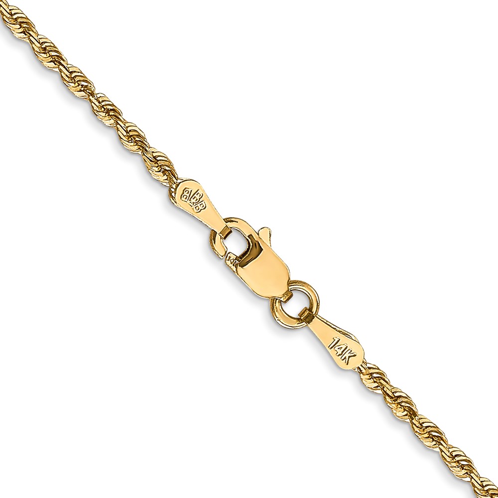 14K 16 Inch 1.85mm Diamond-cut Quadruple Rope Lobster Clasp Chain (QTR014-16)