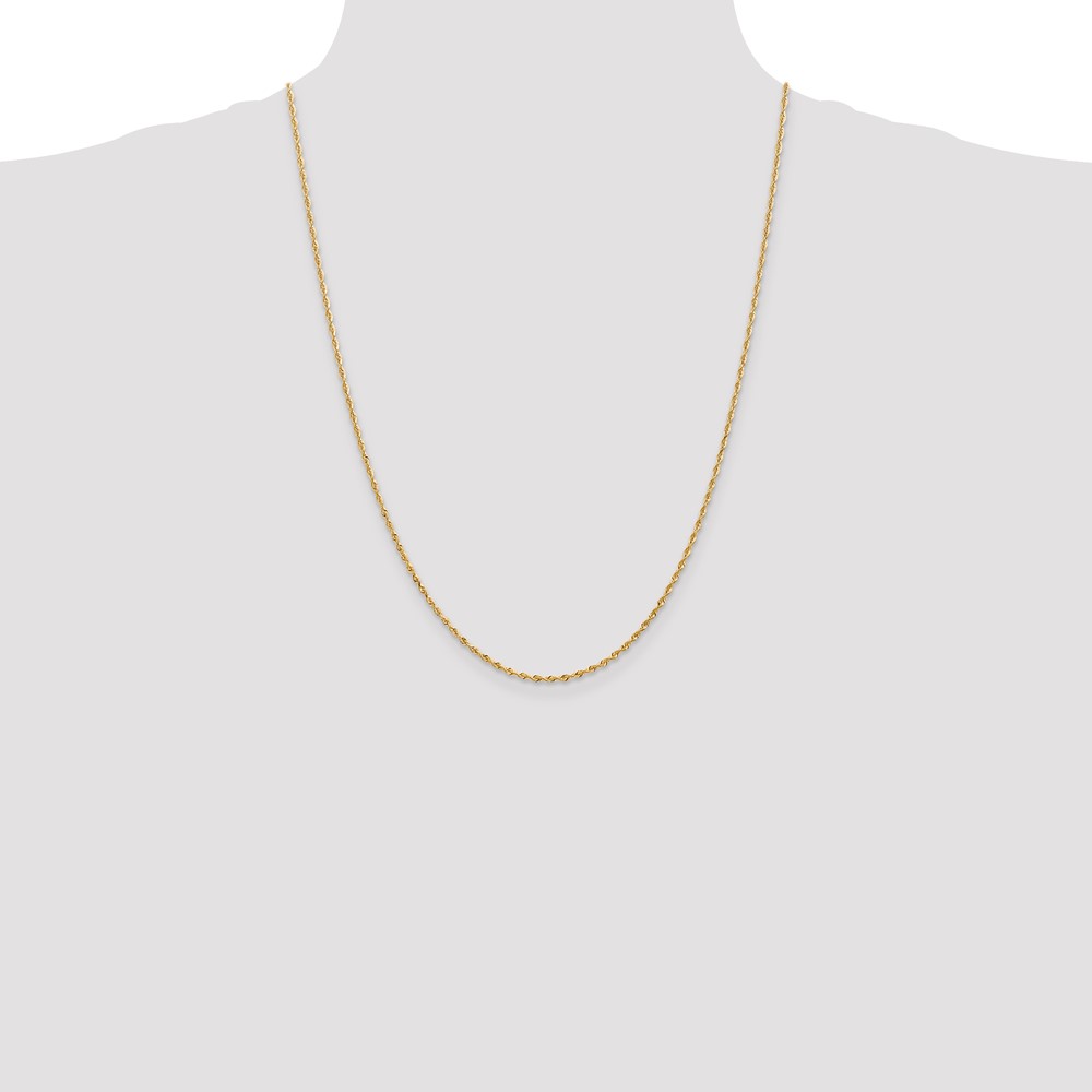 14K 24 Inch 1.85mm Diamond-cut Quadruple Rope Lobster Clasp Chain (QTR014-24)