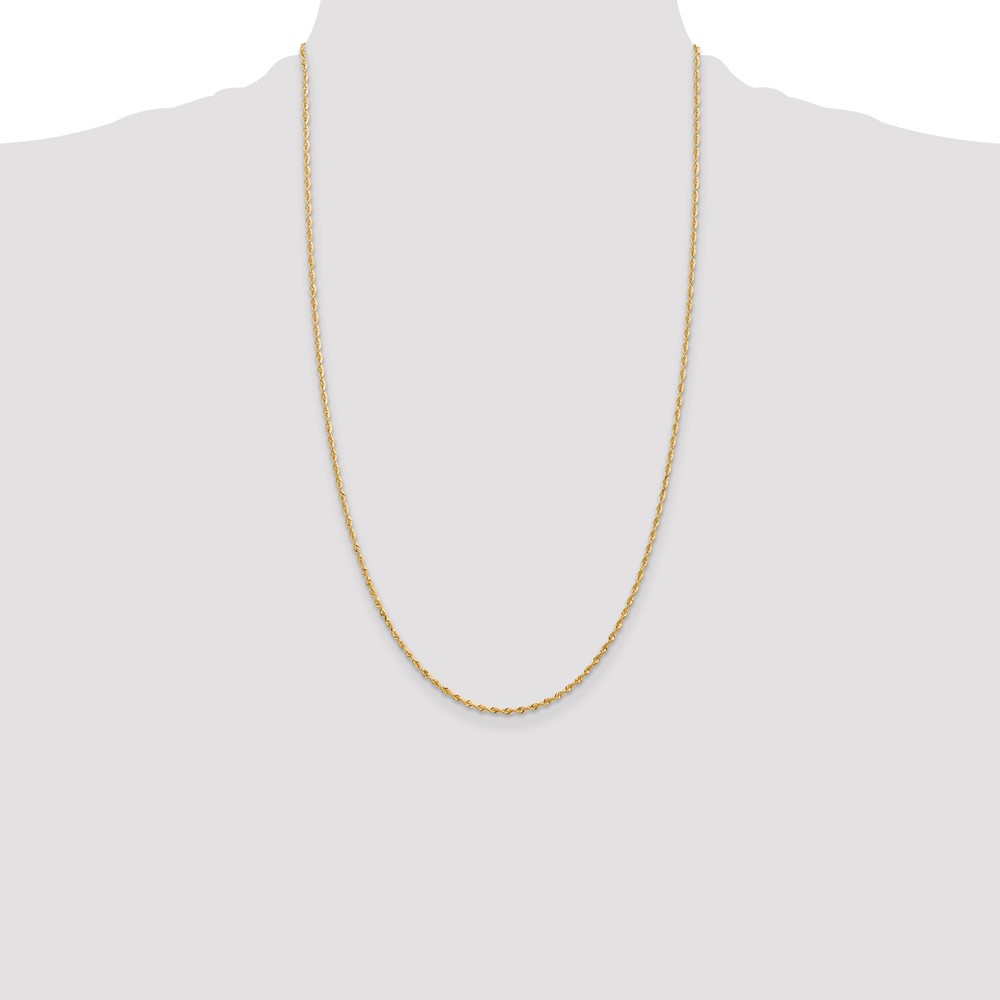 14K 26 Inch 1.85mm Diamond-cut Quadruple Rope Lobster Clasp Chain (QTR014-26)