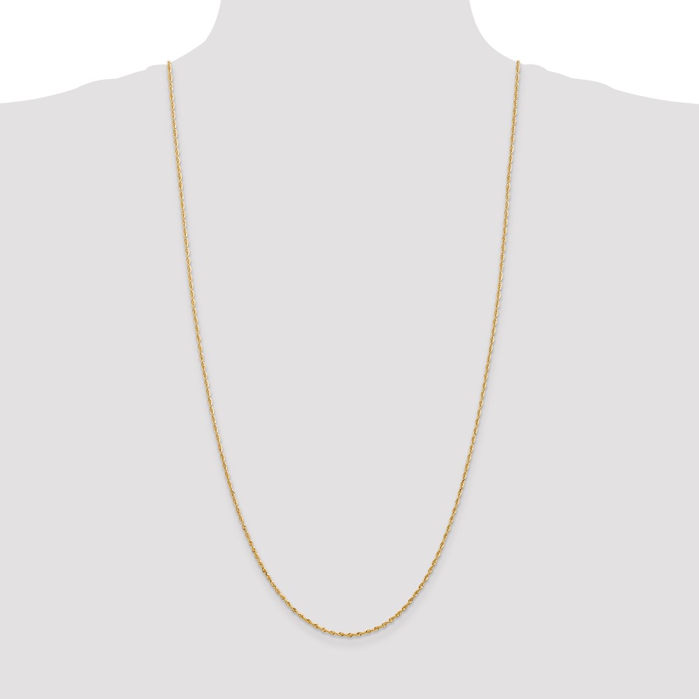 14K 30 Inch 1.85mm Diamond-cut Quadruple Rope Lobster Clasp Chain (QTR014-30)