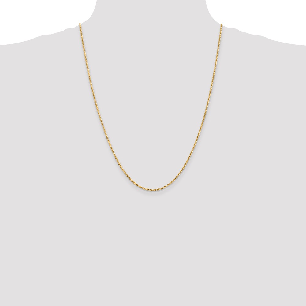 14K 24 Inch 2mm Diamond-cut Quadruple Rope Lobster Clasp Chain (QTR016-24)