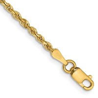 14K 7 Inch 2mm Diamond-cut Quadruple Rope Lobster Clasp Chain view 1