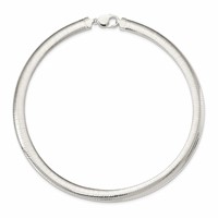 Sterling Silver Polished 10mm Cubetto Necklace, 16" view 3