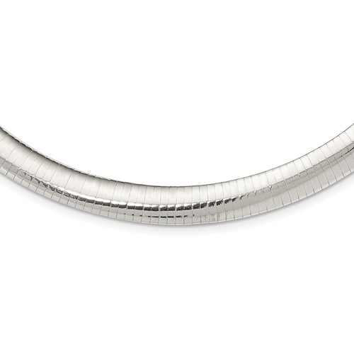 Sterling Silver Polished 10mm Cubetto Necklace, 16"
