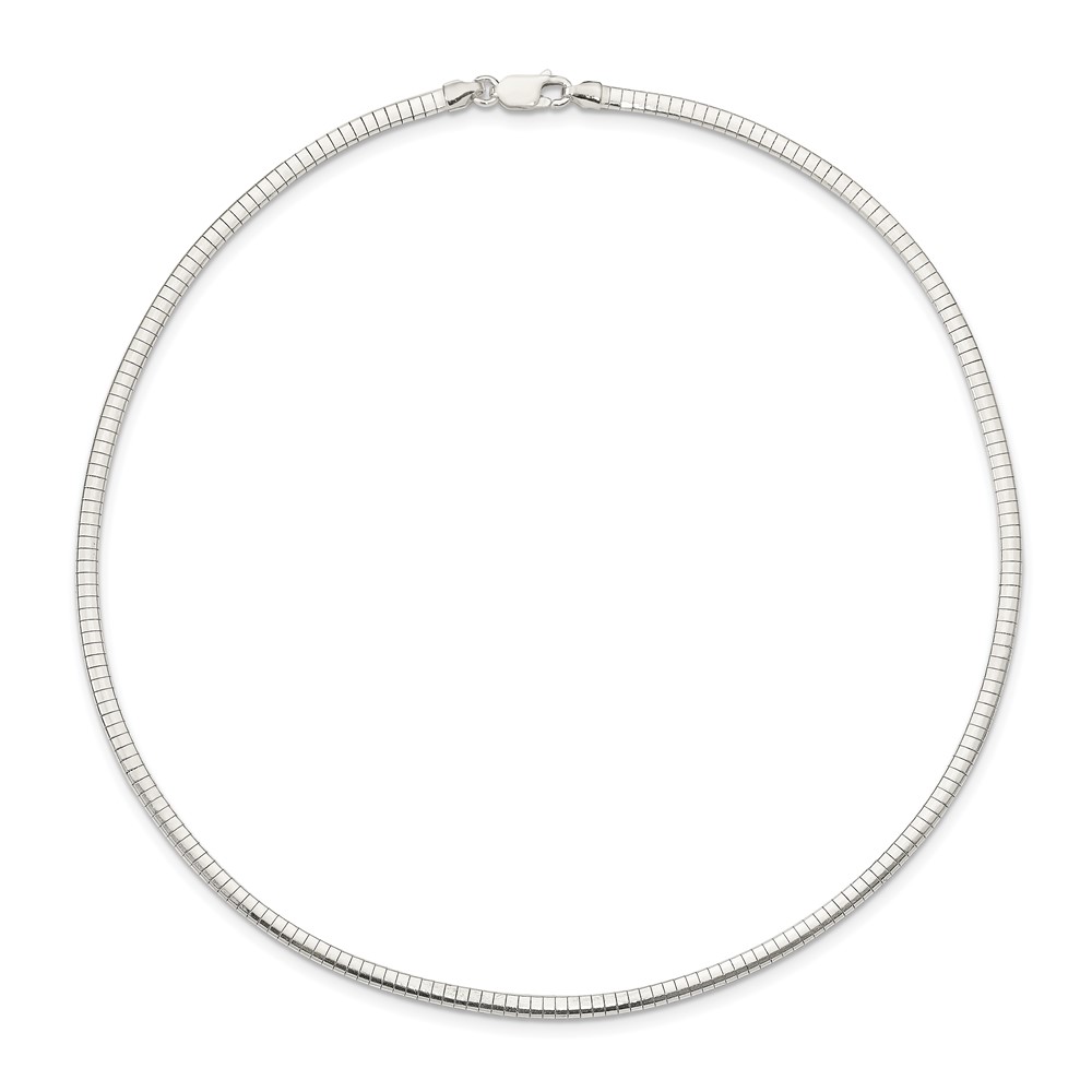 Sterling Silver 3mm Cubetto Necklace (QU3-16)