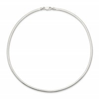 Sterling Silver Polished 3mm Cubetto Necklace, 16" view 3